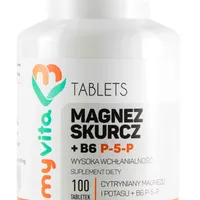 MyVita, Magnez skurcz + witamina B6 P-5-P, suplement diety, 100 tabletek
