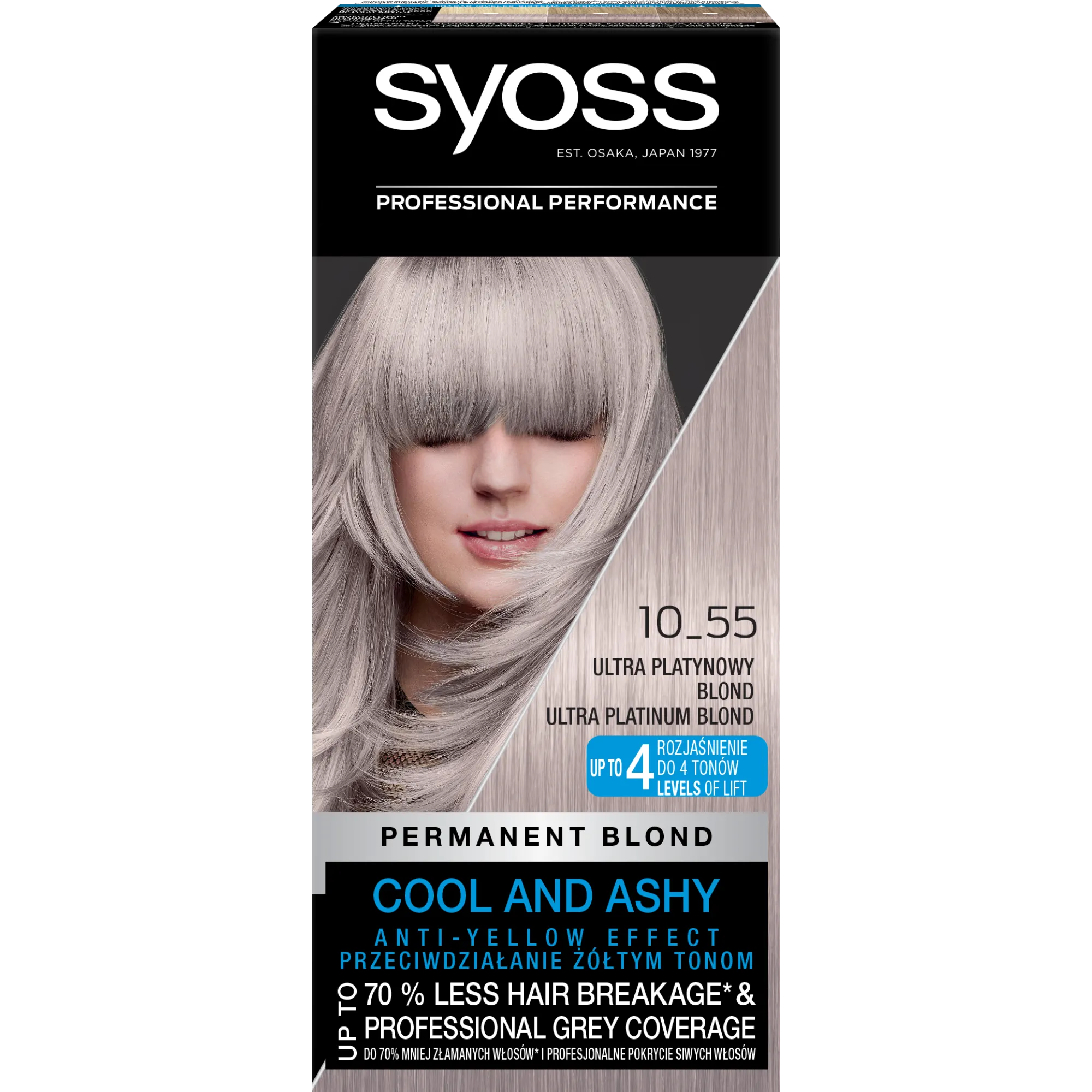 Syoss Permanent Blond rozjaśniająca farba do włosów 10-55 Ultra Platynowy Blond, 1 szt.