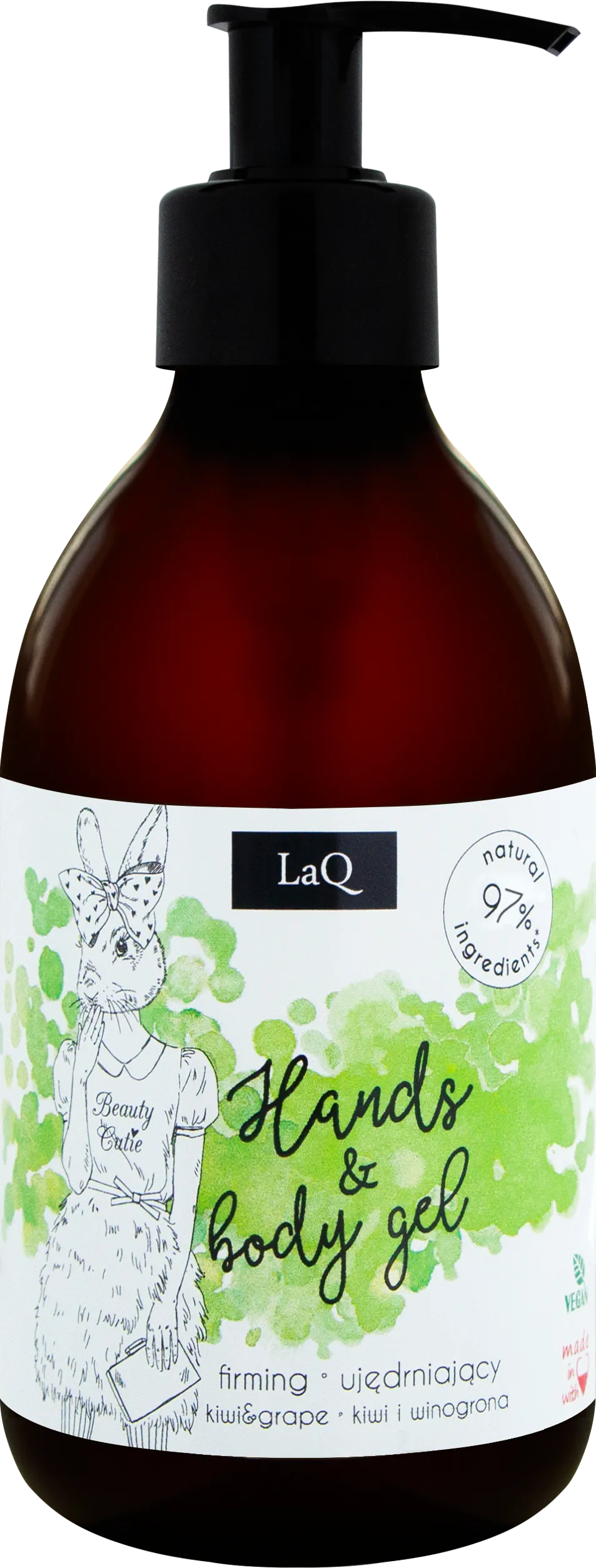 LaQ Króliczka Żel pod prysznic Kiwi i winogrona, 300 ml