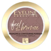 Eveline Cosmetics Feel The Bronze Puder brązujący i konturujący nr 02 Chocolate Cake, 4 g