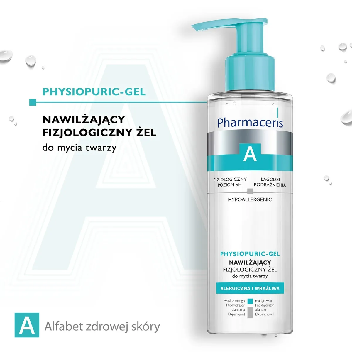 Pharmaceris A Physiopuric-gel nawilżający fizjologiczny żel do mycia twarzy 190 ml 