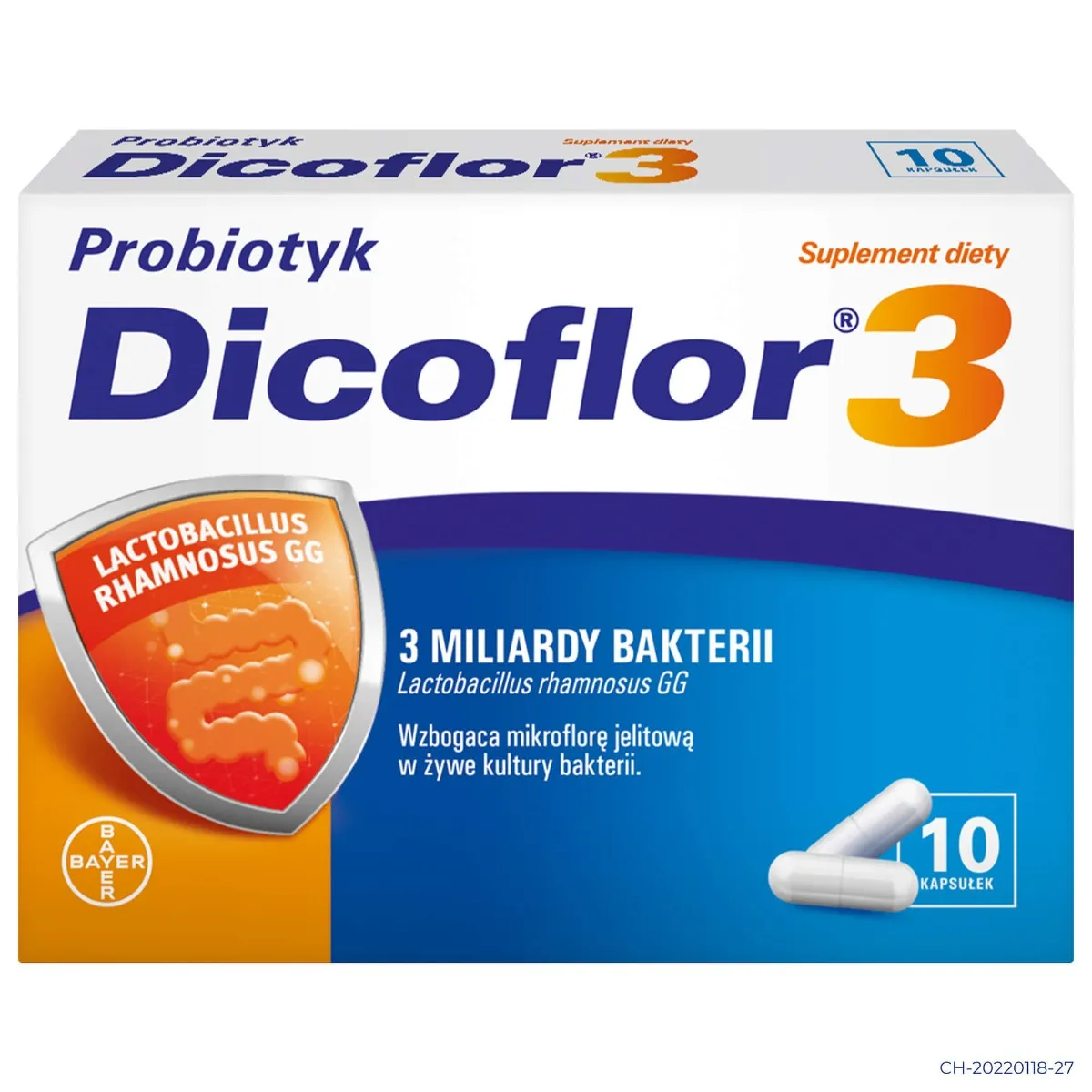 Dicoflor 3, suplement diety, 10 kapsułek 