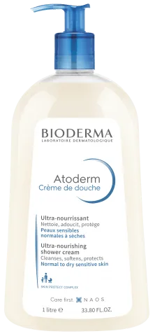 Bioderma Atoderm Creme De Douche, kremowy żel do mycia twarzy i ciała, 1000 ml