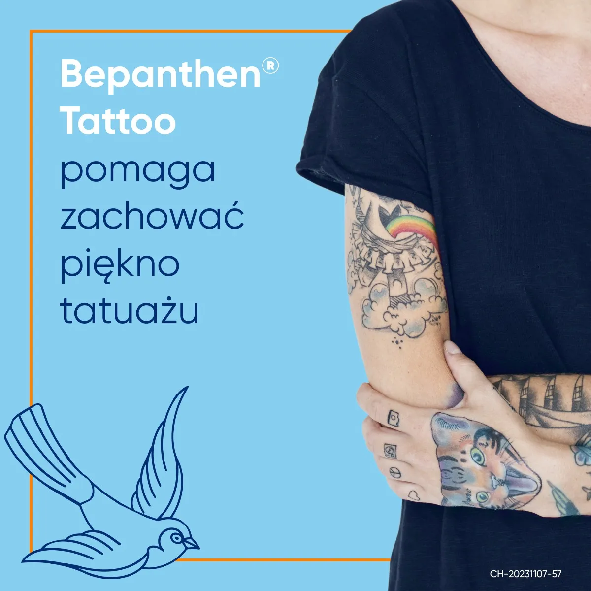 Bepanthen Tattoo, pielęgnacja skóry tatuowanej, 50 g 