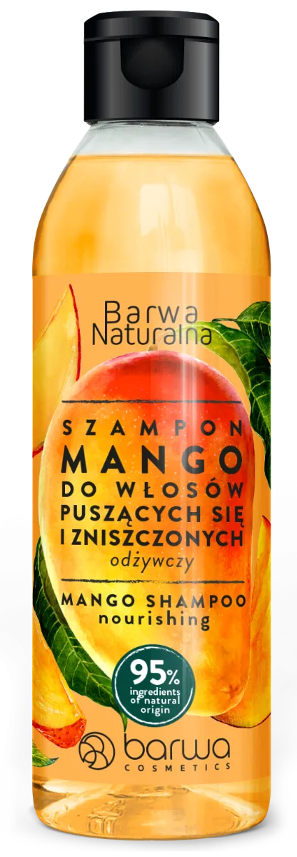 Barwa Naturalna odżywczy szampon do włosów puszących się i zniszczonych Mango, 300 ml