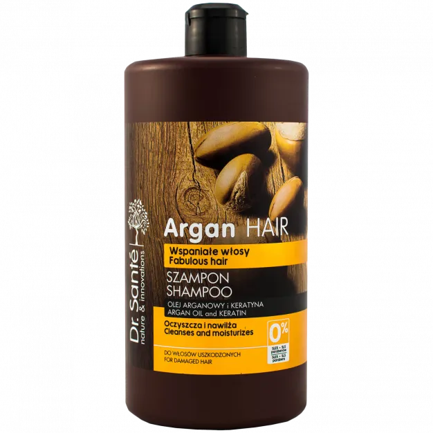Dr. Santé Argan Hair Wspaniałe włosy Szampon Olej arganowy i Keratyna, 1000 ml