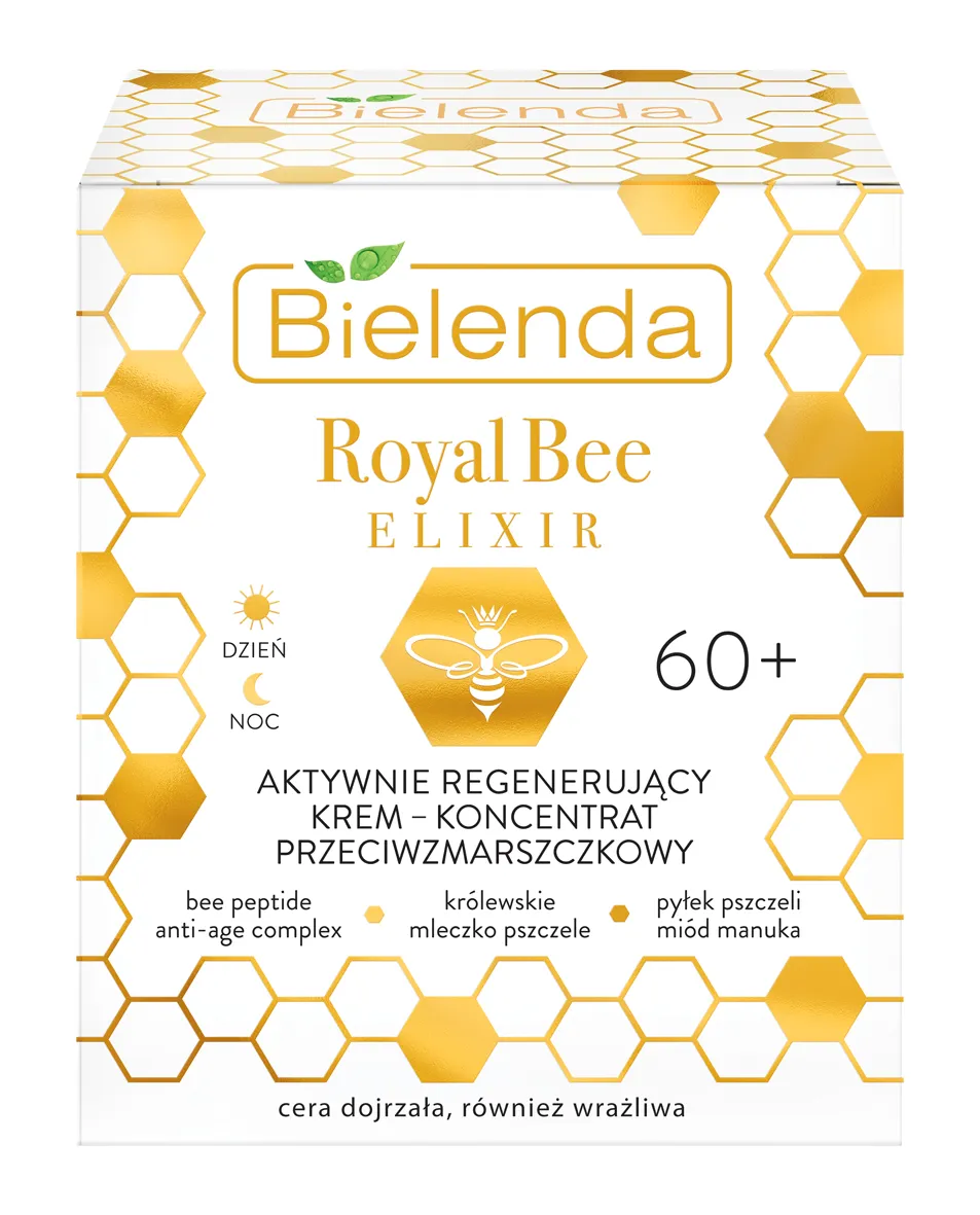 Bielenda Royal Bee Elixir aktywnie regenerujący krem-koncentrat przeciwzmarszczkowy 60+ na dzień i na noc, 50 ml