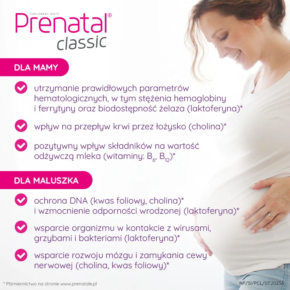 Prenatal Classic, suplement diety, 90 kapsułek twardych 