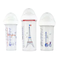 Le Biberon Français Paryż zestaw butelek dla noworodków i niemowląt, 2 x 210 ml + 1 x 360 ml