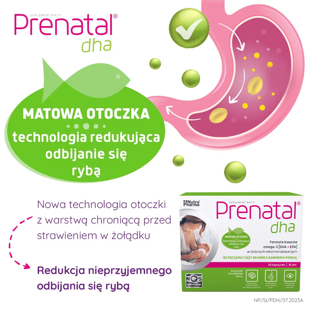 Prenatal DHA suplement diety, 30 kapsułek 
