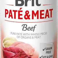 Brit Pate & Meat Beef karma dla psów, 800 g