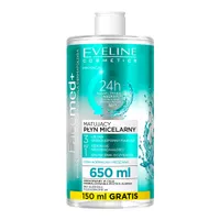 Eveline Cosmetics Facemed+ matujący płyn micelarny 3w1, 650 ml