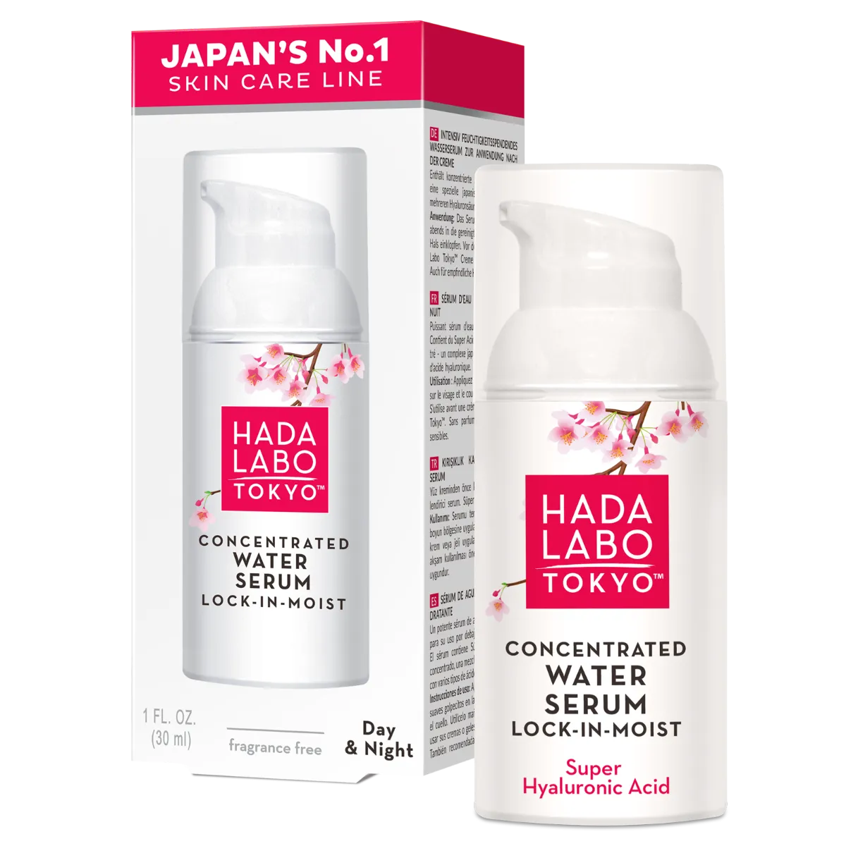 Hada Labo Tokyo White Lock-In-Moist wodne serum do twarzy na dzień i na noc, 30 ml