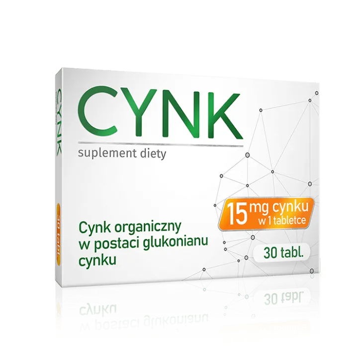Cynk, suplement diety, 30 tabletek