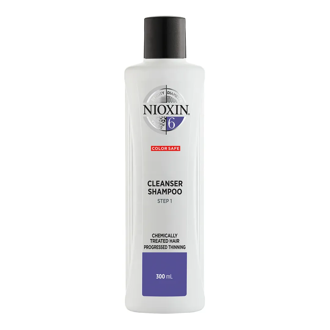 Nioxin System 6 szampon oczyszczający do włosów po zabiegach chemicznych, 300 ml