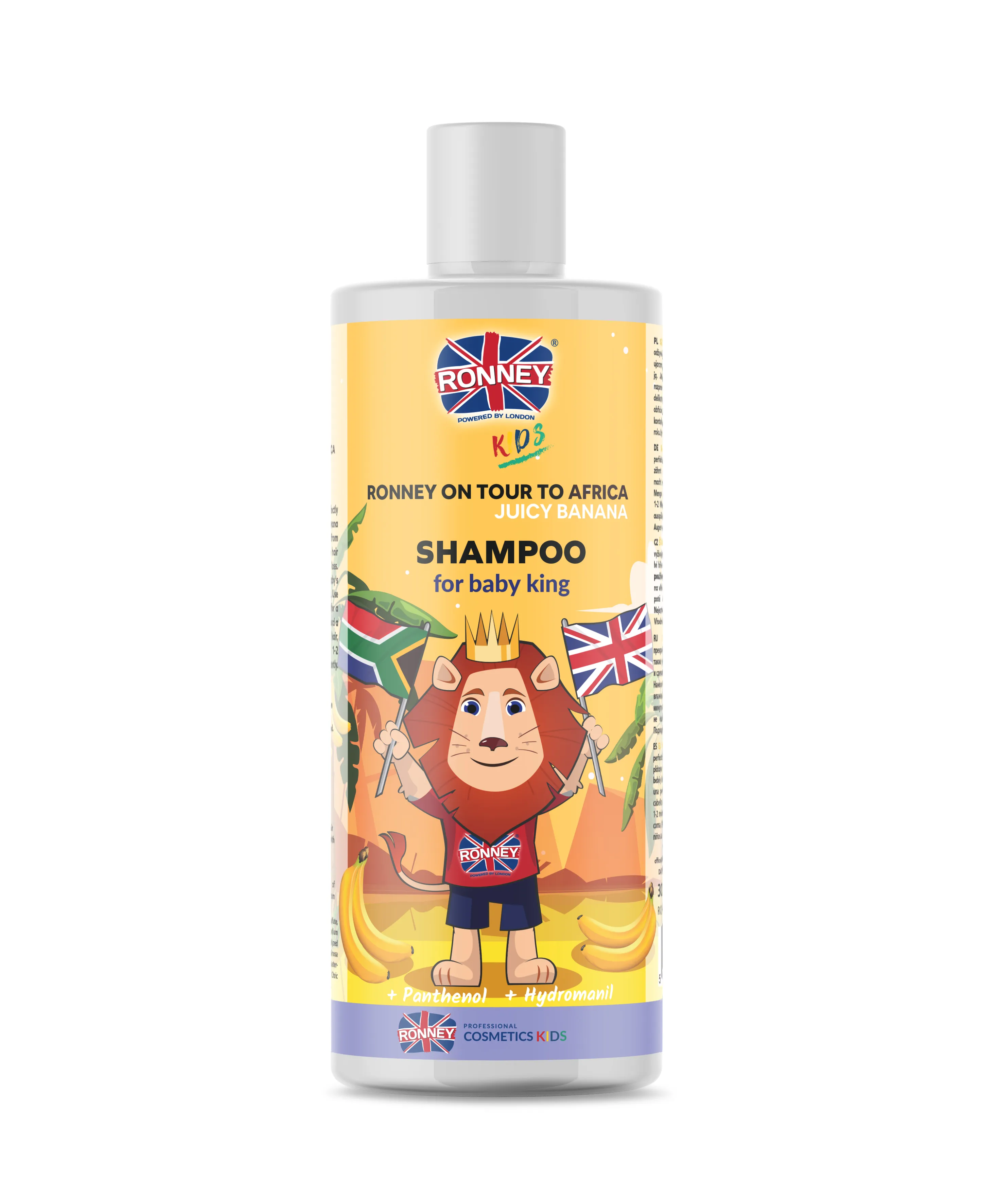 RONNEY Kids On Tour To Africa szampon do włosów dla dzieci 3+ Soczysty Banan, 300 ml