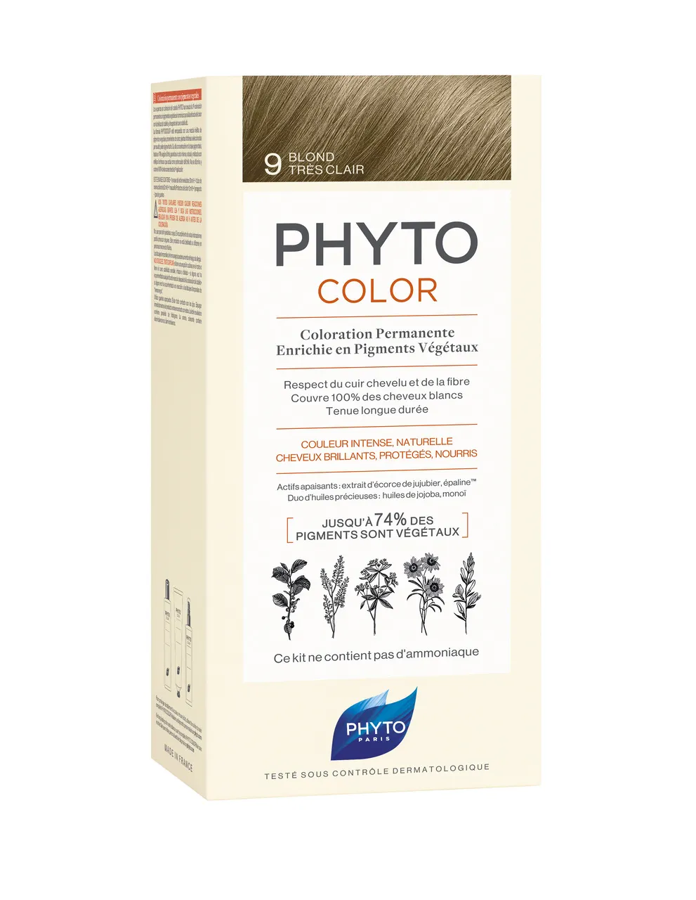 Phyto Color, farba do włosów, 9 bardzo jasny blond, 50 ml