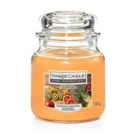 Yankee Candle Home Inspiration świeca zapachowa w szklanym słoiku Exotic Fruits, 340 g