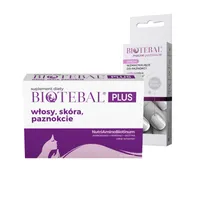 Biotebal Plus włosy, skóra, paznokcie suplement diety, 30 tabletek + serum wzmacniające do paznokci 3,3 ml