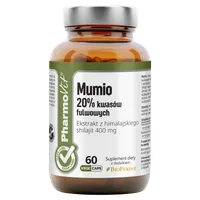 Pharmovit Mumio 20% kwasów fulwowych, suplement diety, 60 kapsułek