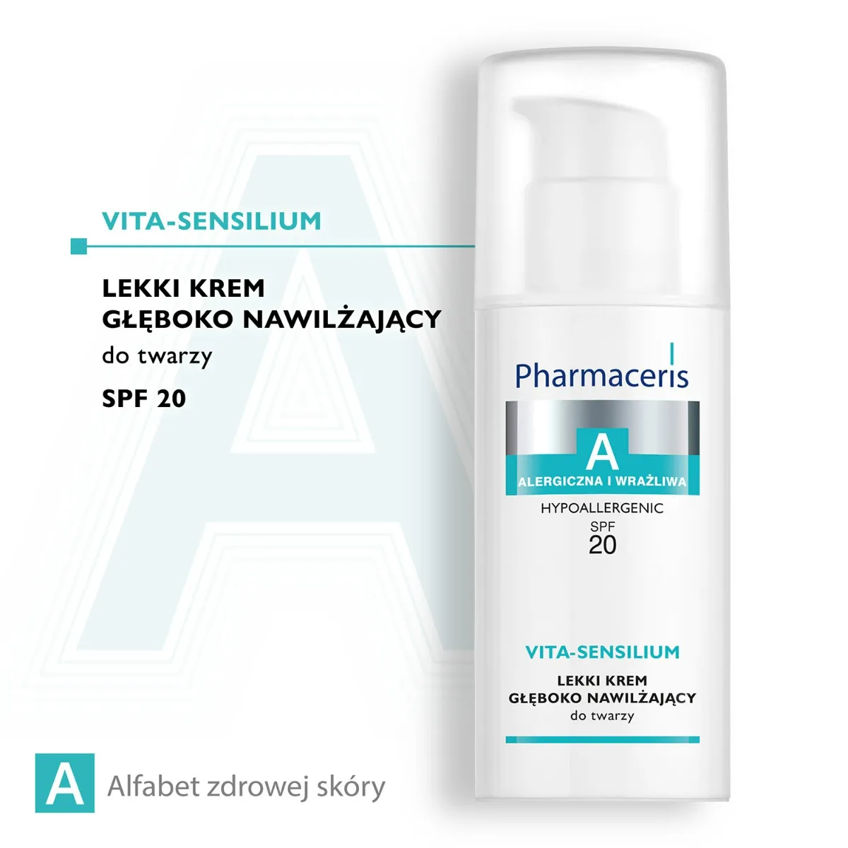 Pharmaceris A Vita-sensilium lekki krem głęboko nawilżający do twarzy, SPF 20 / 50 ml 