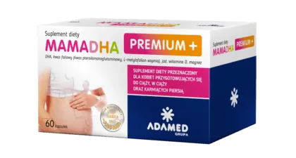 MamaDHA Premium +, suplement diety, 60 kapsułek