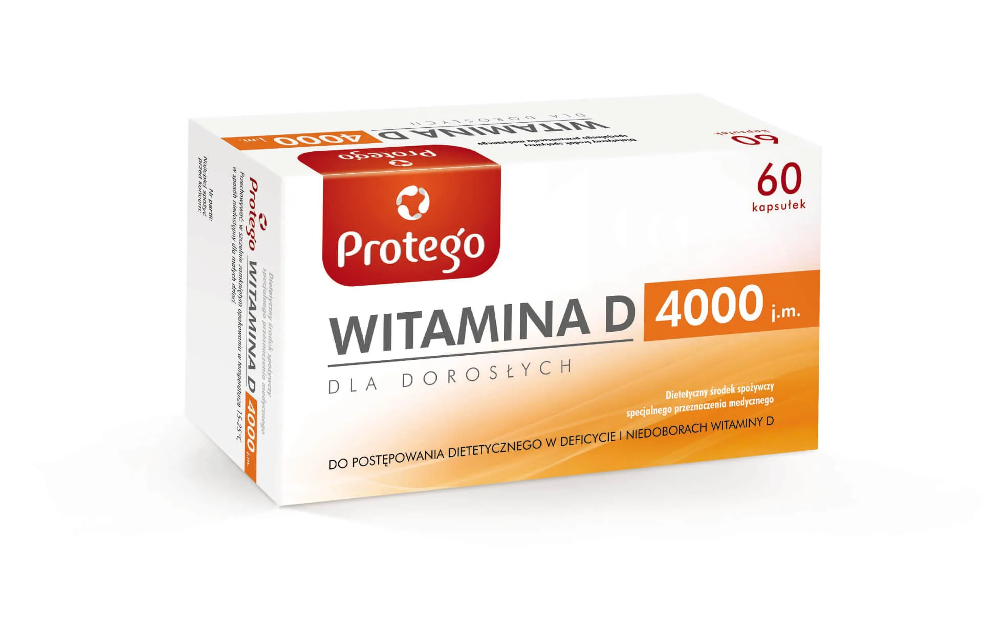 Protego Witamina D 4000, suplement diety, 60 kapsułek