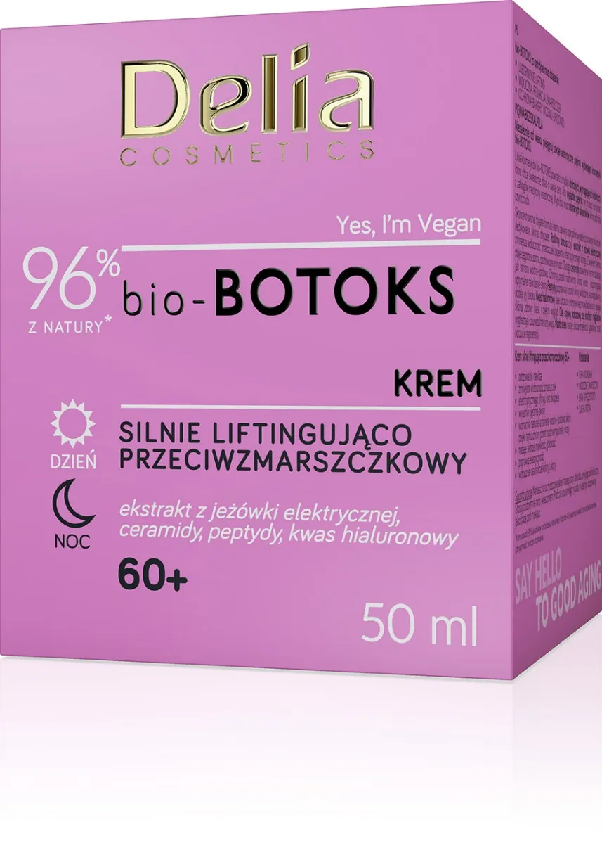 Delia bio-BOTOKS 60+ krem do twarzy liftingująco-przeciwzmarszczkowy, 50 ml