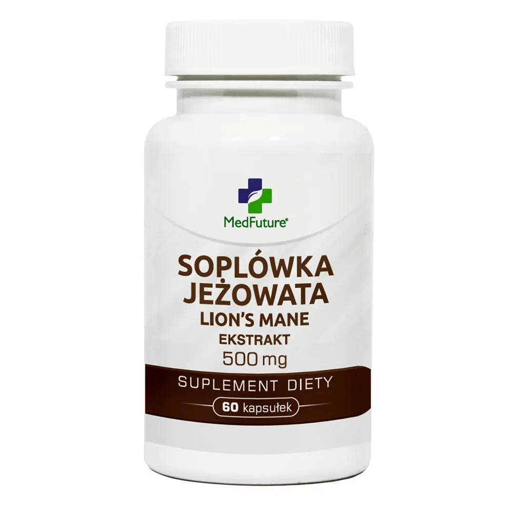 MedFuture  Soplówka Jeżowata Lion’s Mane ekstrakt 500 mg, 60 kapsułek