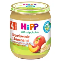 HiPP BIO od pokoleń Brzoskwinie z bananami po 4. miesiącu, 125 g