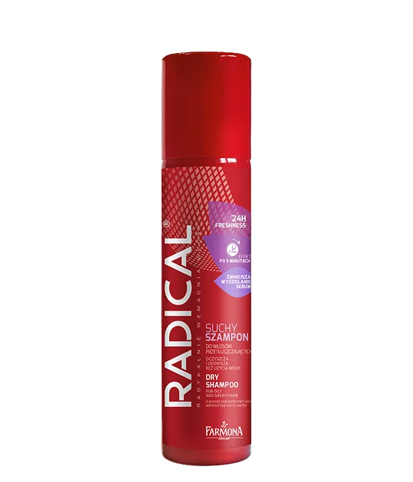 Radical Extra Świeżość suchy szampon do włosów przetłuszczających się, 180 ml 