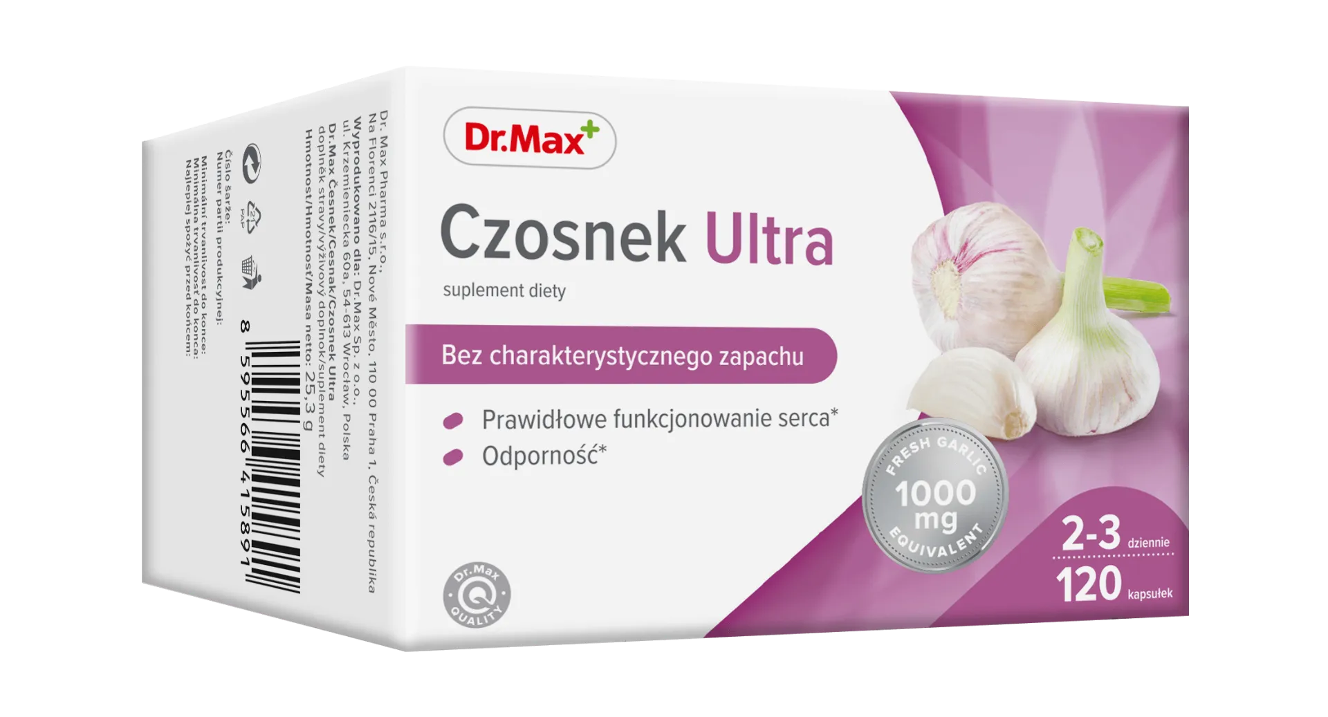Czosnek Ultra Dr.Max, suplement diety, 120 kapsułek