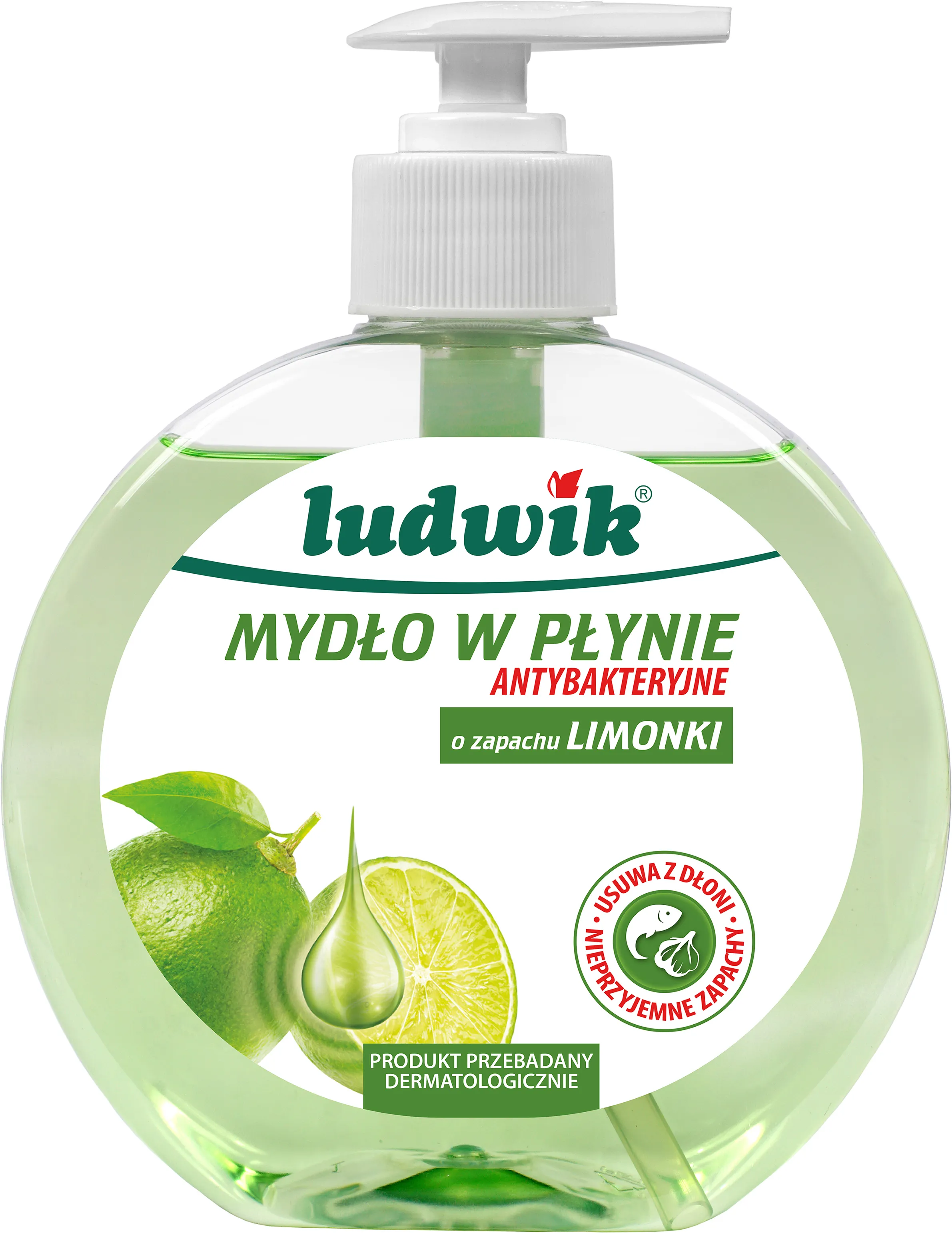 Ludwik Mydło w płynie antybakteryjne o zapachu limonki, 380 ml