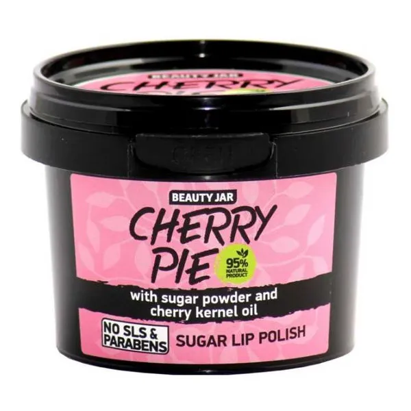 Beauty Jar Cherry Pie zmiękczający peeling cukrowy do ust, 120 g