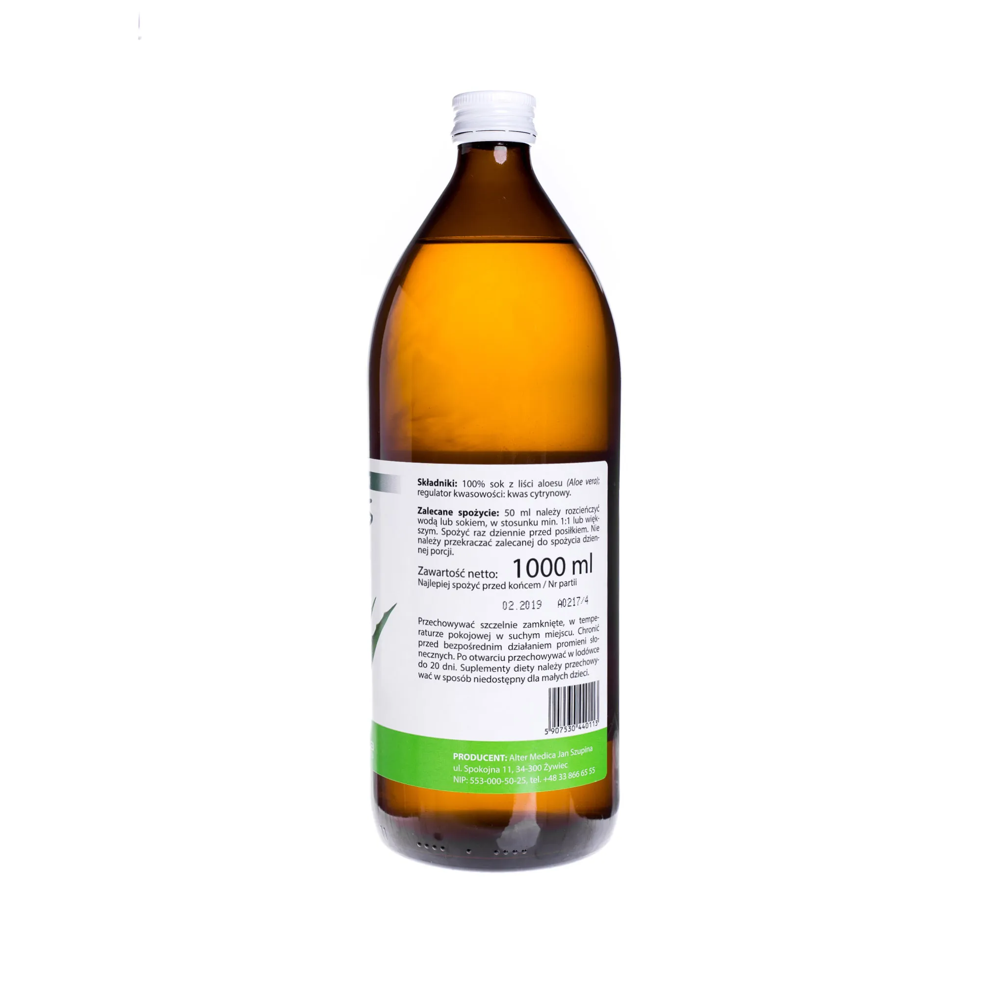 Altermedica Aloes 100%. suplement diety, 1000 ml 