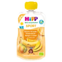 HiPP BIO od pokoleń SPORT Banany-gruszki-pomarańcze-mango z ryżem po 12. miesiącu, 120 g
