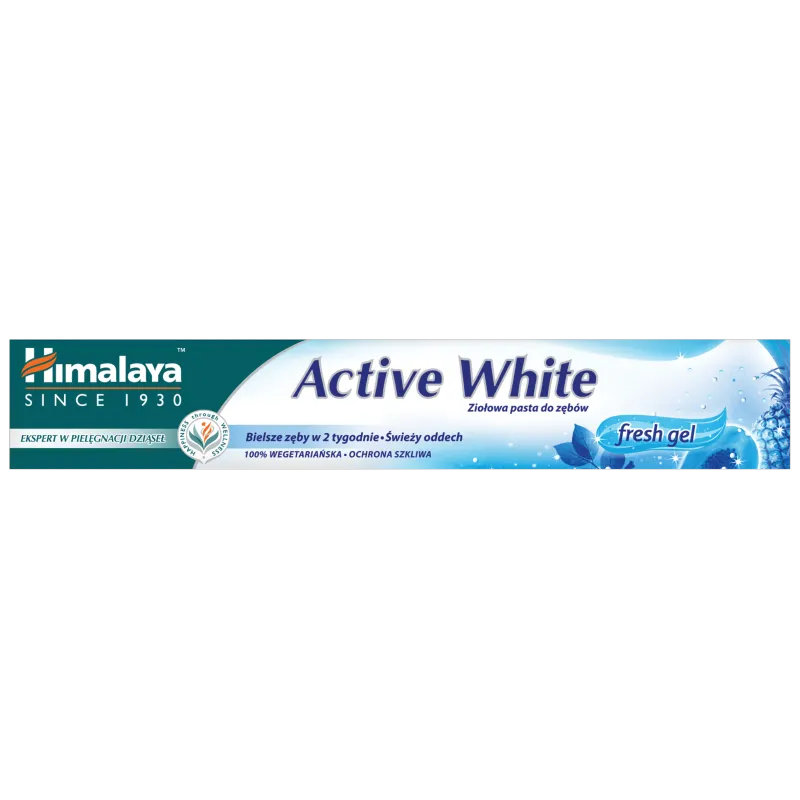Himalaya Active White, łagodząco-nawilżający żel do zębów, 75 ml