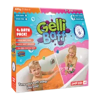 Zimpli Kids Gelli Baff Magiczny proszek do kąpieli Różowy i Pomarańczowy, 620 g