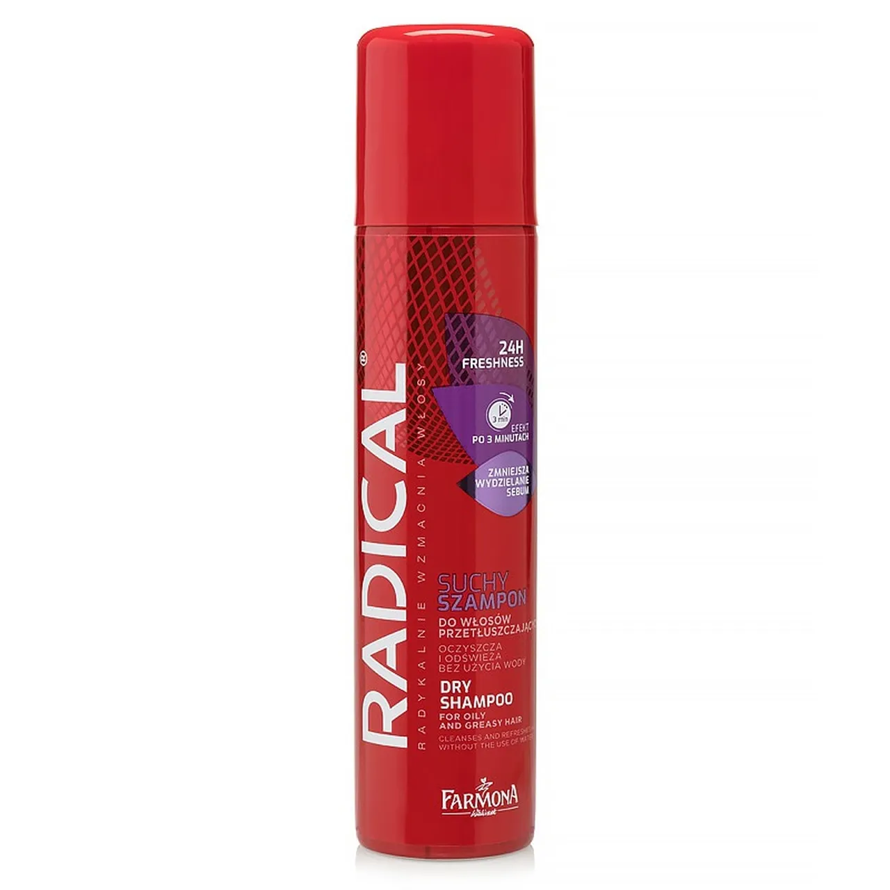 Radical Extra Świeżość suchy szampon do włosów przetłuszczających się, 180 ml 