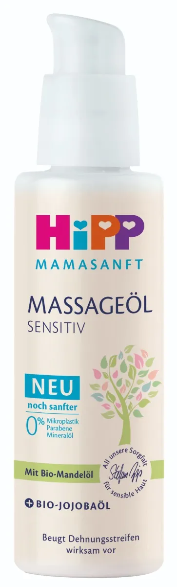 HiPP Mamasanft Sensitive olejek do masażu dla kobiet w ciąży, 100 ml 