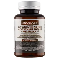 Singularis Superior Cytrynian Magnezu + Cytrynian Potasu + Witamina B6, suplement diety, 60 tabletek