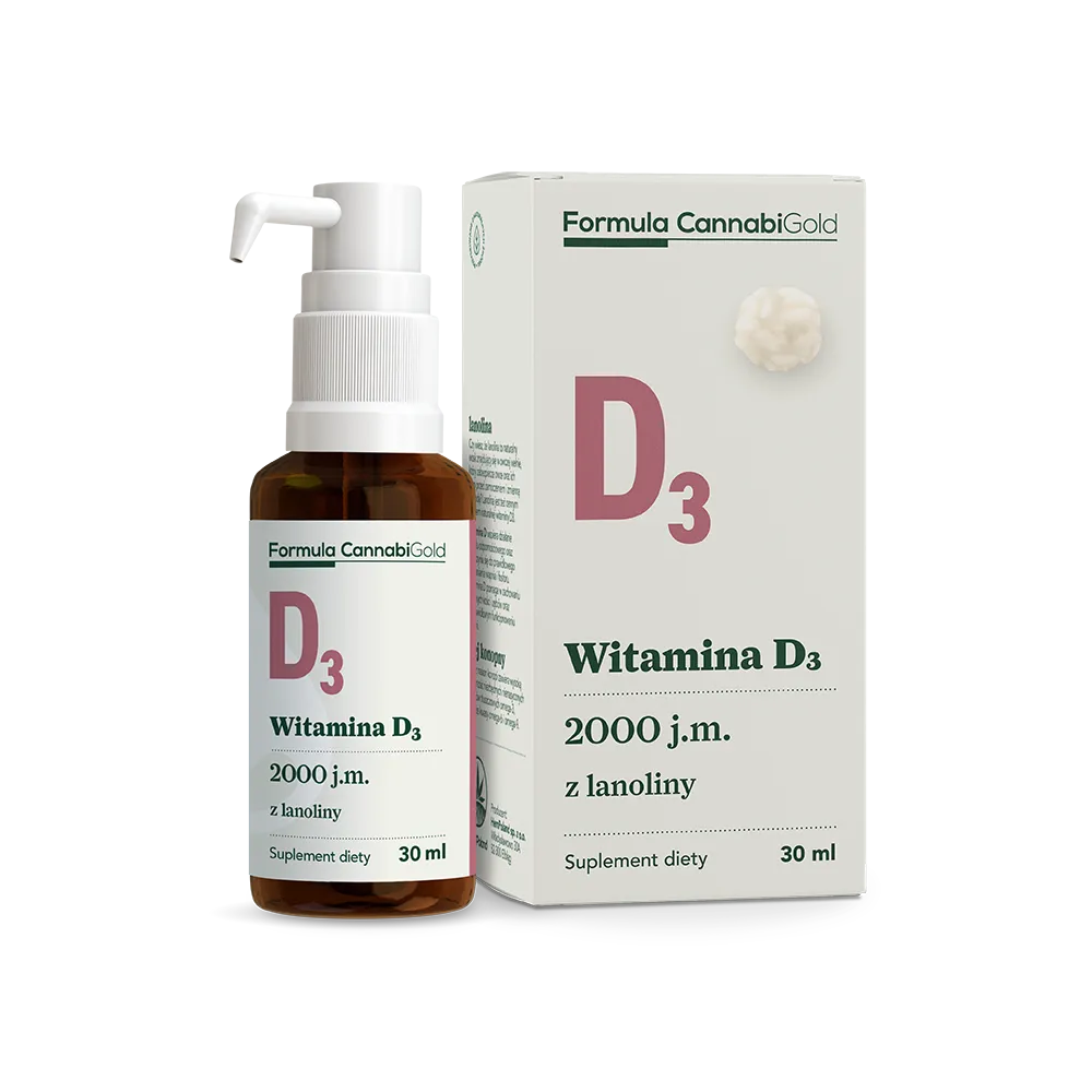 CannabiGold Formula, Witamina D3 z lanoliny, suplement diety, 30 ml