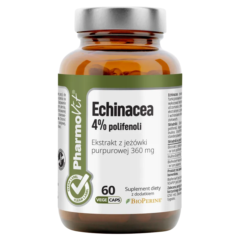 Pharmovit Echinacea 4% polifenoli, suplement diety, 60 kapsułek