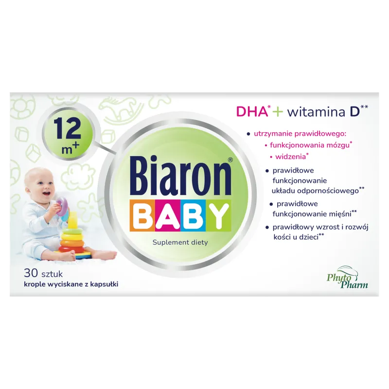Biaron Baby 12m+, suplement diety, 30 kapsułki twist-off