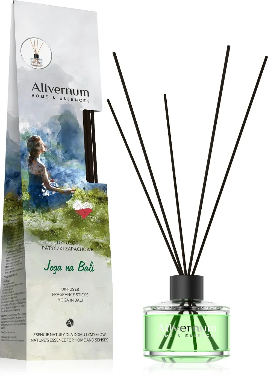 Allvernum Home & Essences Dyfuzor patyczki zapachowe Joga na Bali, 50 ml