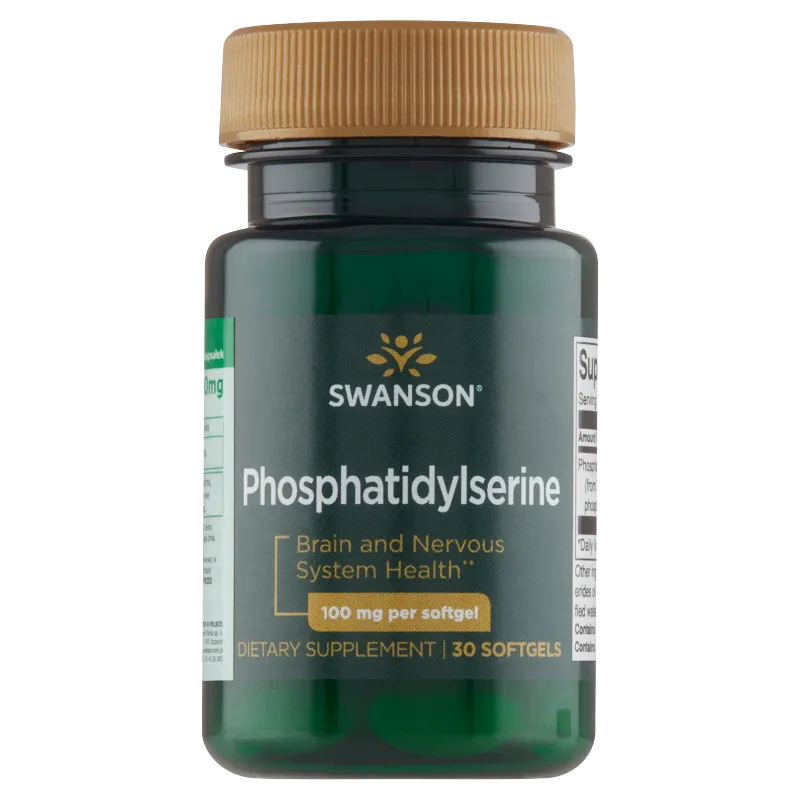 Swanson, Fosfatydyloseryna, 100 mg, suplement diety, 30 kapsułęk
