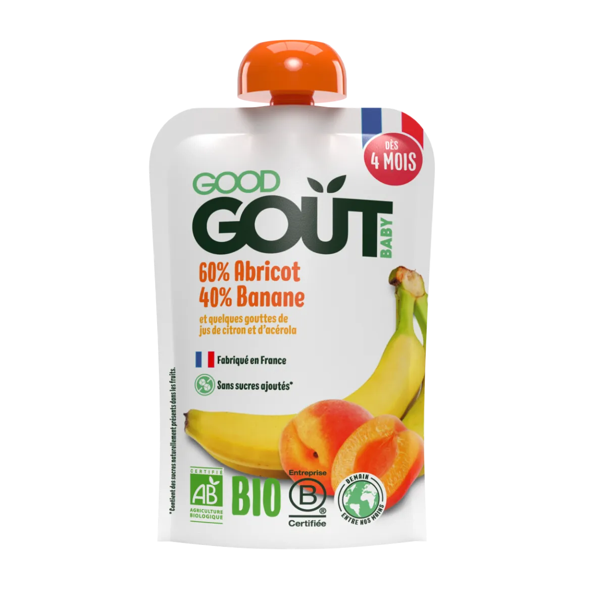 Good Gout BIO Morela z bananem od 4 miesiąca życia, 120 g