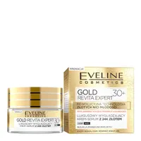Eveline Cosmetics Gold Revita Expert luksusowy wygładzający krem serum do twarzy z 24k złotem 30+, 50 ml
