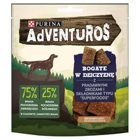 Purina AdVENTuROS przekąski dla psów bogate w dziczyznę z pradawnymi zbożami i składnikami typu superfoods, 90 g