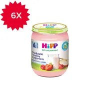 HiPP BIO od pokoleń deserek truskawki i maliny z jogurtem, 6 x 160 g